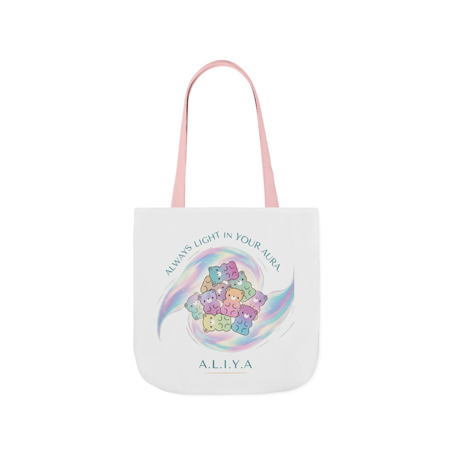 Personalized Initial Quote Pastel Cloud Canvas Tote Custom Name