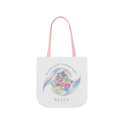 Personalized Initial Quote Pastel Cloud Canvas Tote Custom Name