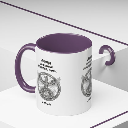 Personalized Eagle Circle Accent Coffee Mug