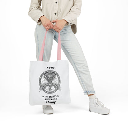 Personalized Initial Quote Circled Eagle Canvas Tote Custom Name
