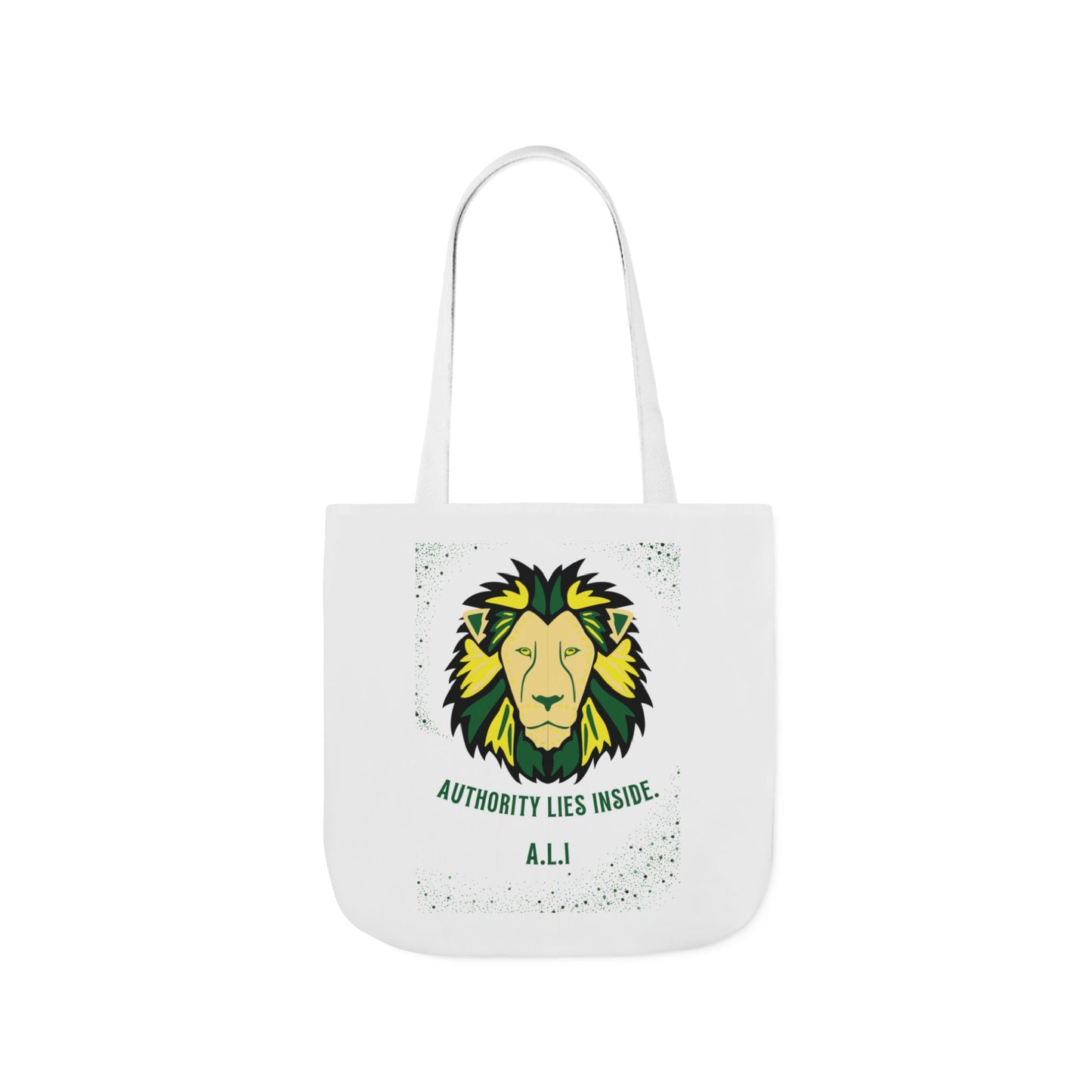 Personalized Initial Quote Lion Canvas Tote Custom Name