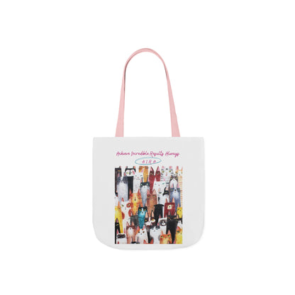 Personalized Initial Quote Cat Collage Canvas Tote Custom Name