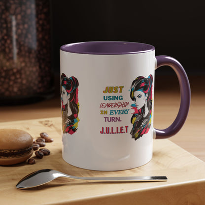 Personalized Vintage Girl Accent Coffee Mug