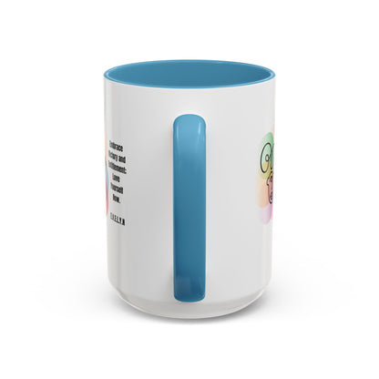 Personalized Initial Sketch Girl Accent Coffee Mug