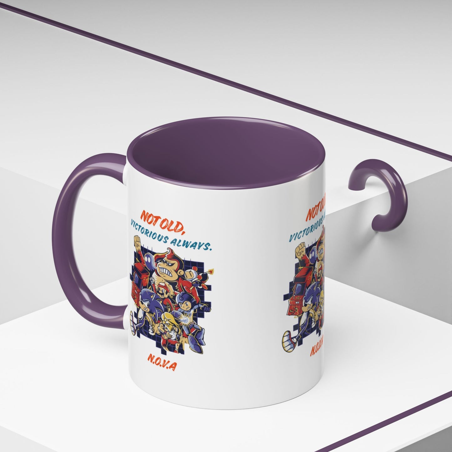 Personalized Victory Cartoon Accent Coffee Mug