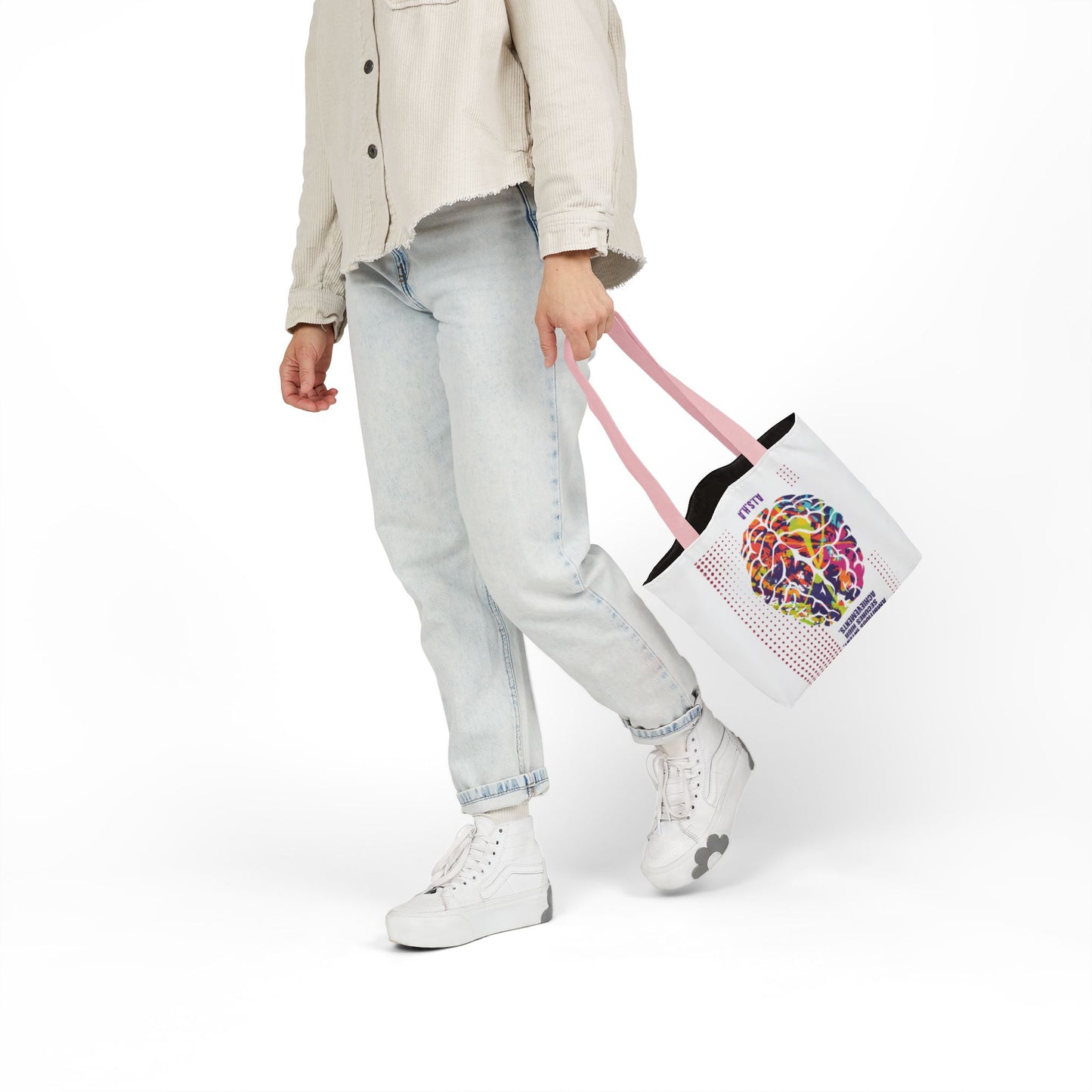 Personalized Initial Quote Brain Canvas Tote Custom Name