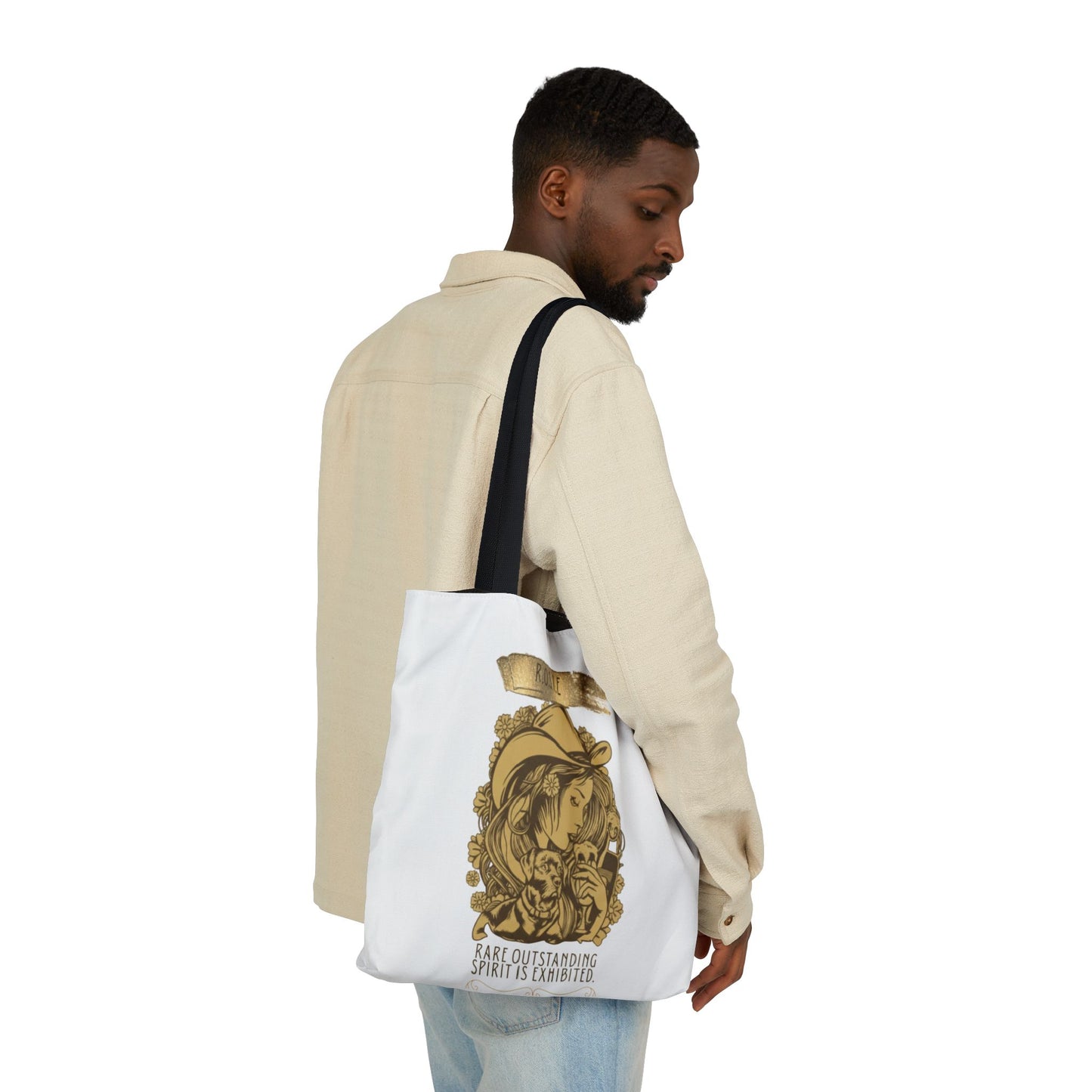 Personalized Initial Quote Golden Girl Canvas Tote Custom Name