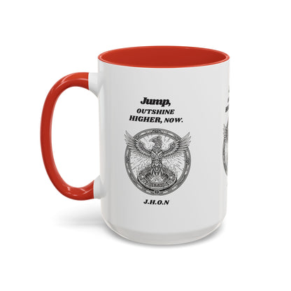 Personalized Eagle Circle Accent Coffee Mug