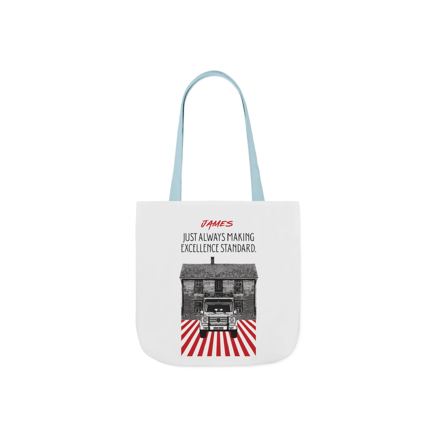Personalized Initial Quote Vintage Car Canvas Tote Custom Name