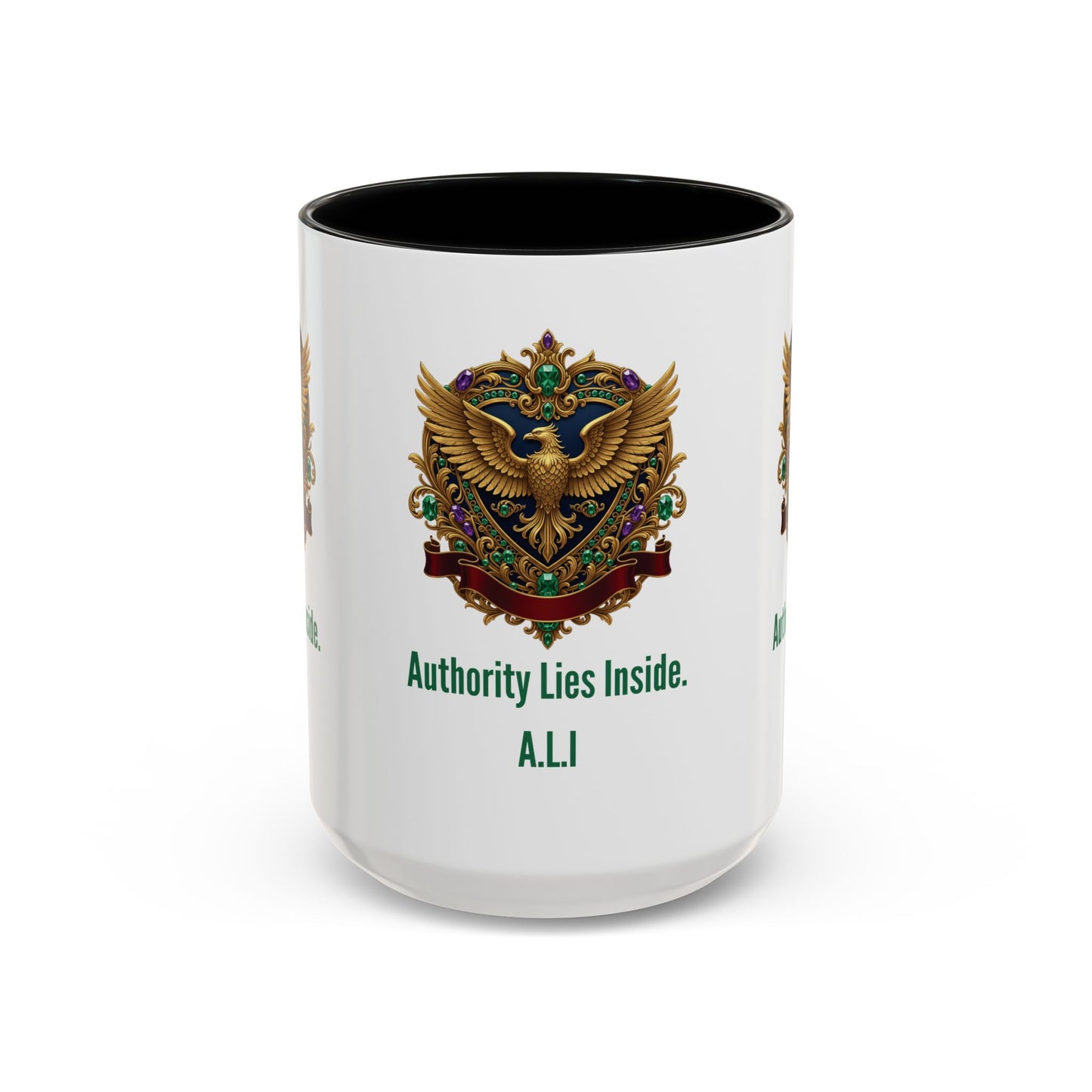 Personalized Initial Eagle Accent Coffee Mug