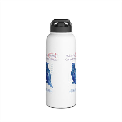 Personalized Initial Quote Owl Galaxy Stainless Steel Water Bottle