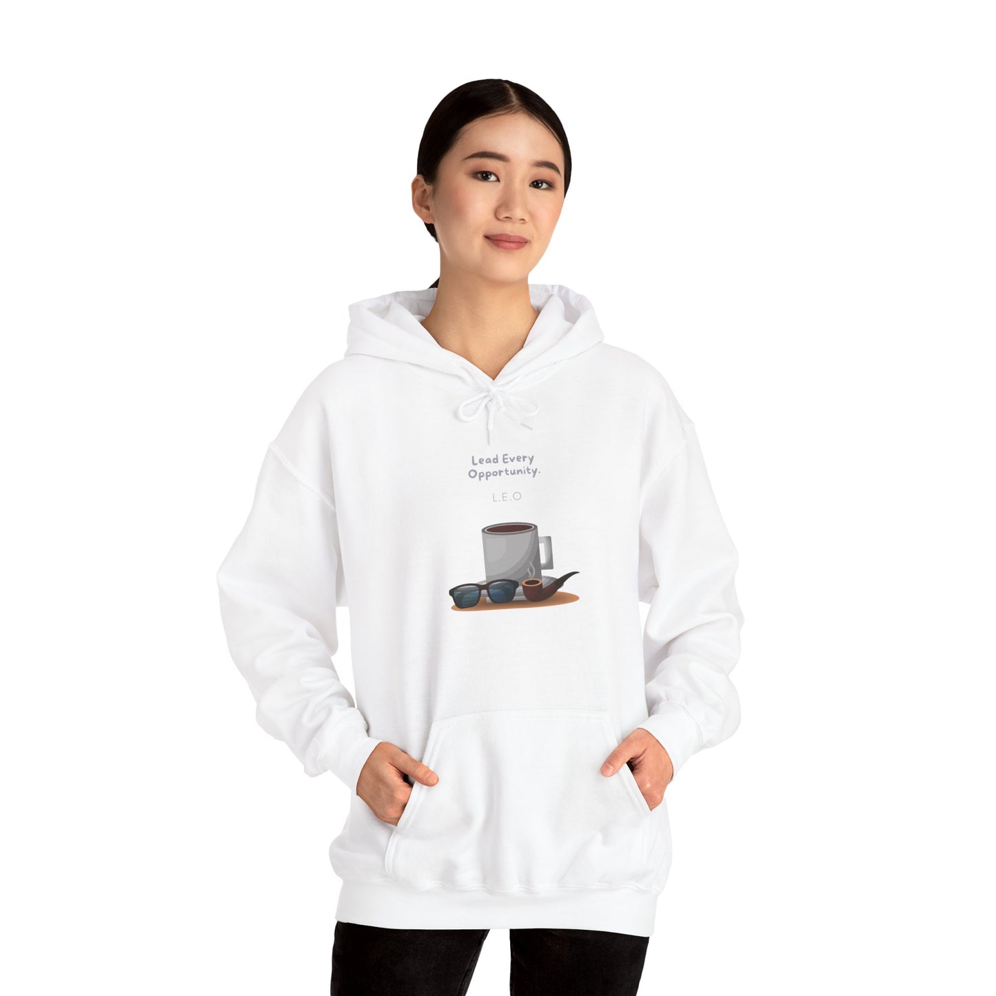Personalized Coffee and Sunglasses Hooded Sweatshirt
