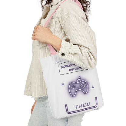 Personalized Initial Quote Game Controller Canvas Tote Custom Name