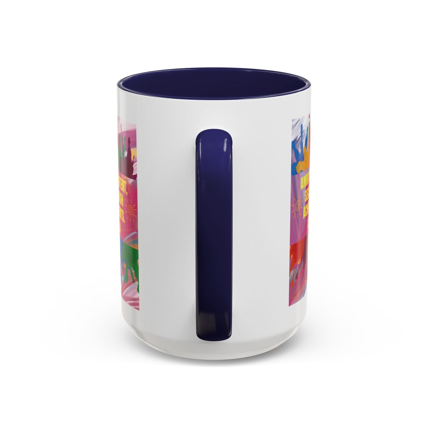Personalized Initial Colorful Paint Accent Coffee Mug