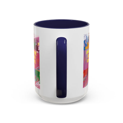 Personalized Initial Colorful Paint Accent Coffee Mug