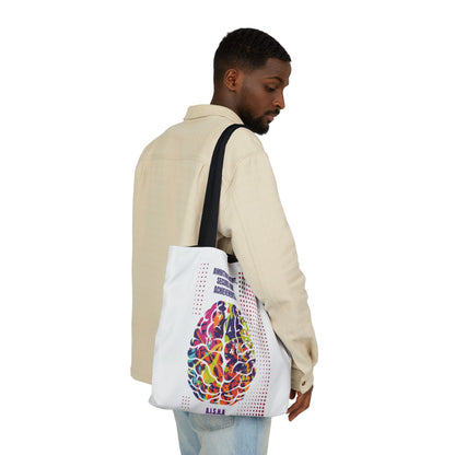 Personalized Initial Quote Brain Canvas Tote Custom Name