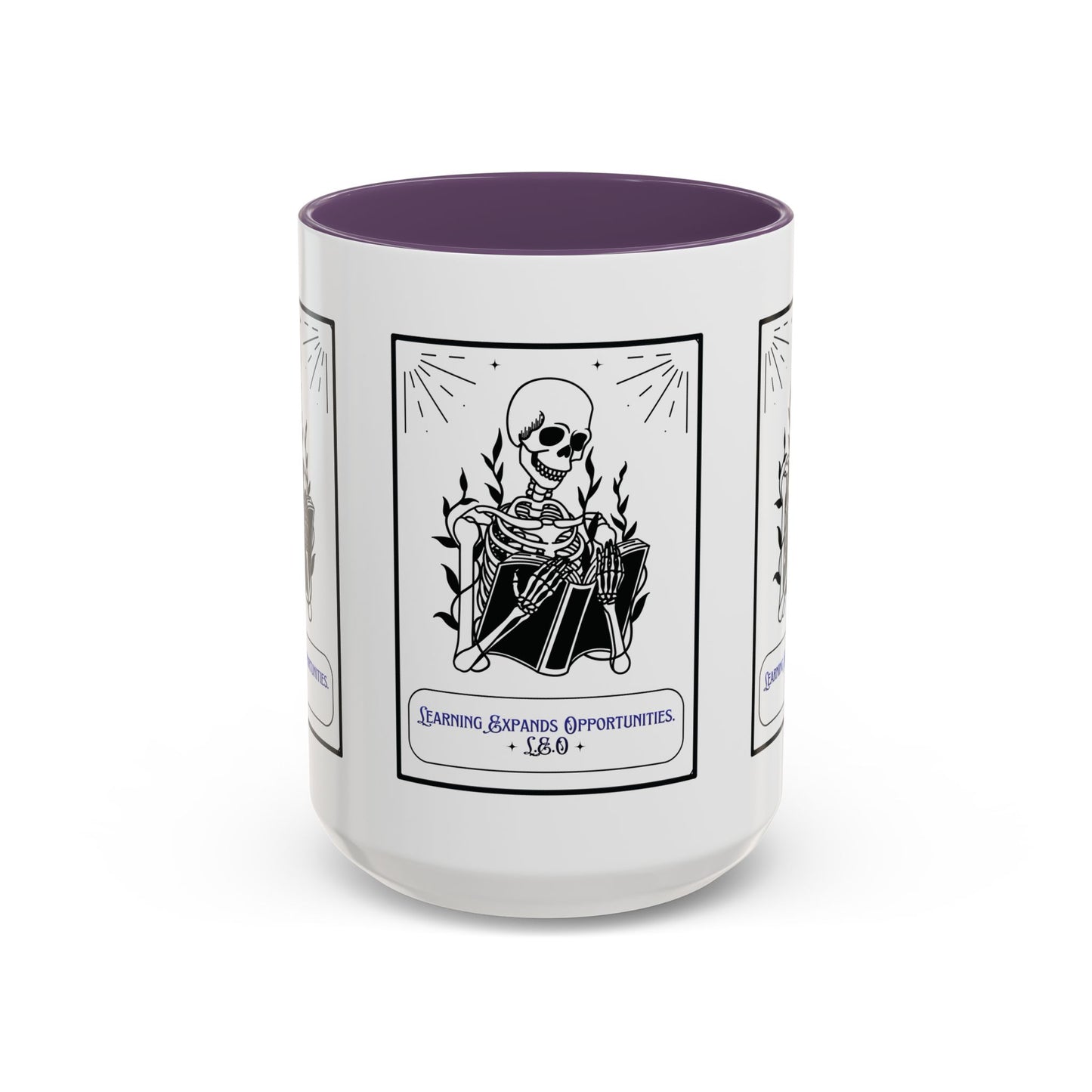 Personalized Initial Skeleton Accent Coffee Mug