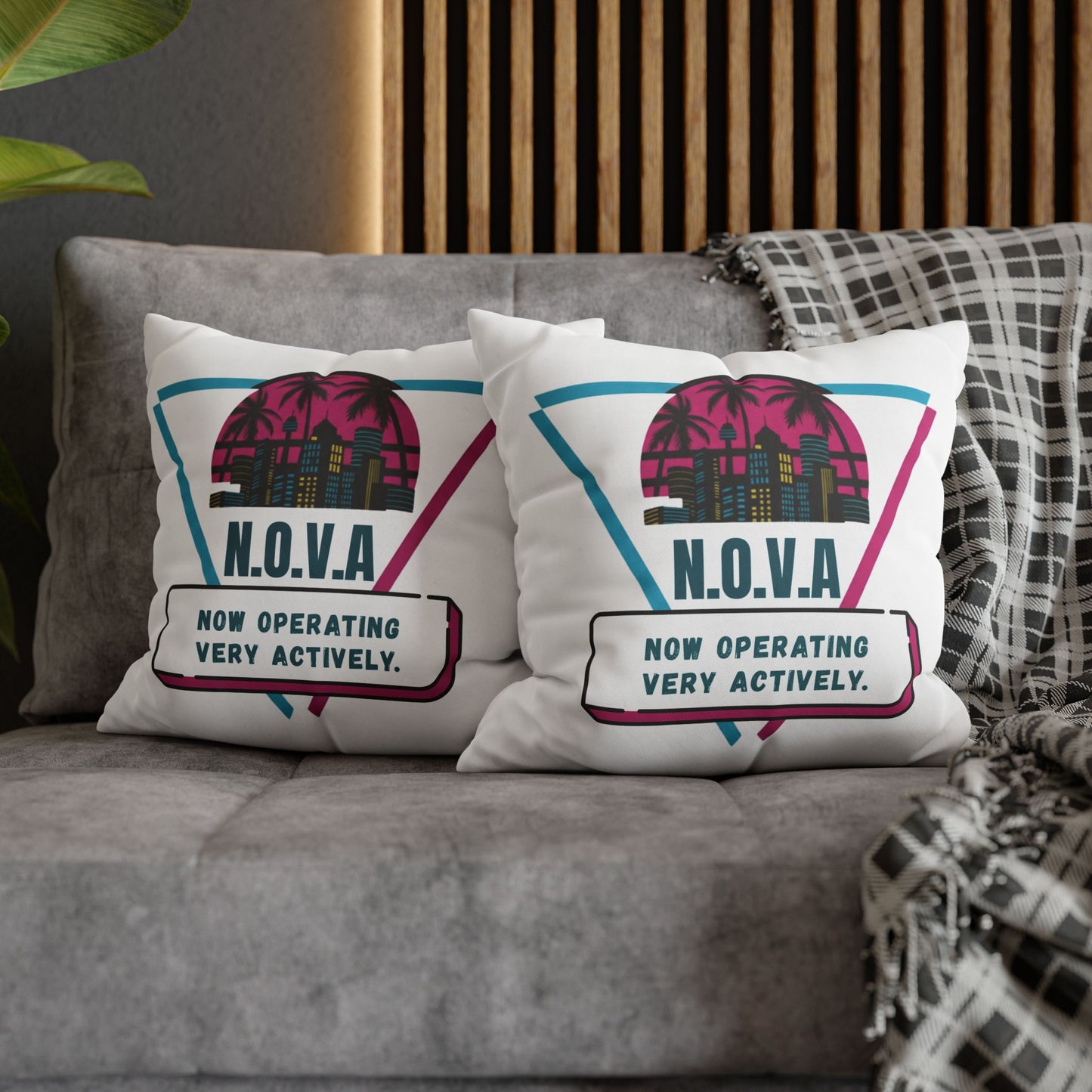 Personalized Initial Quote Building — Custom Sayings on Square Poly Canvas Pillowcase