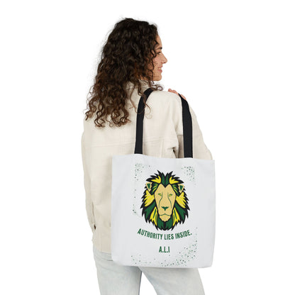 Personalized Initial Quote Lion Canvas Tote Custom Name