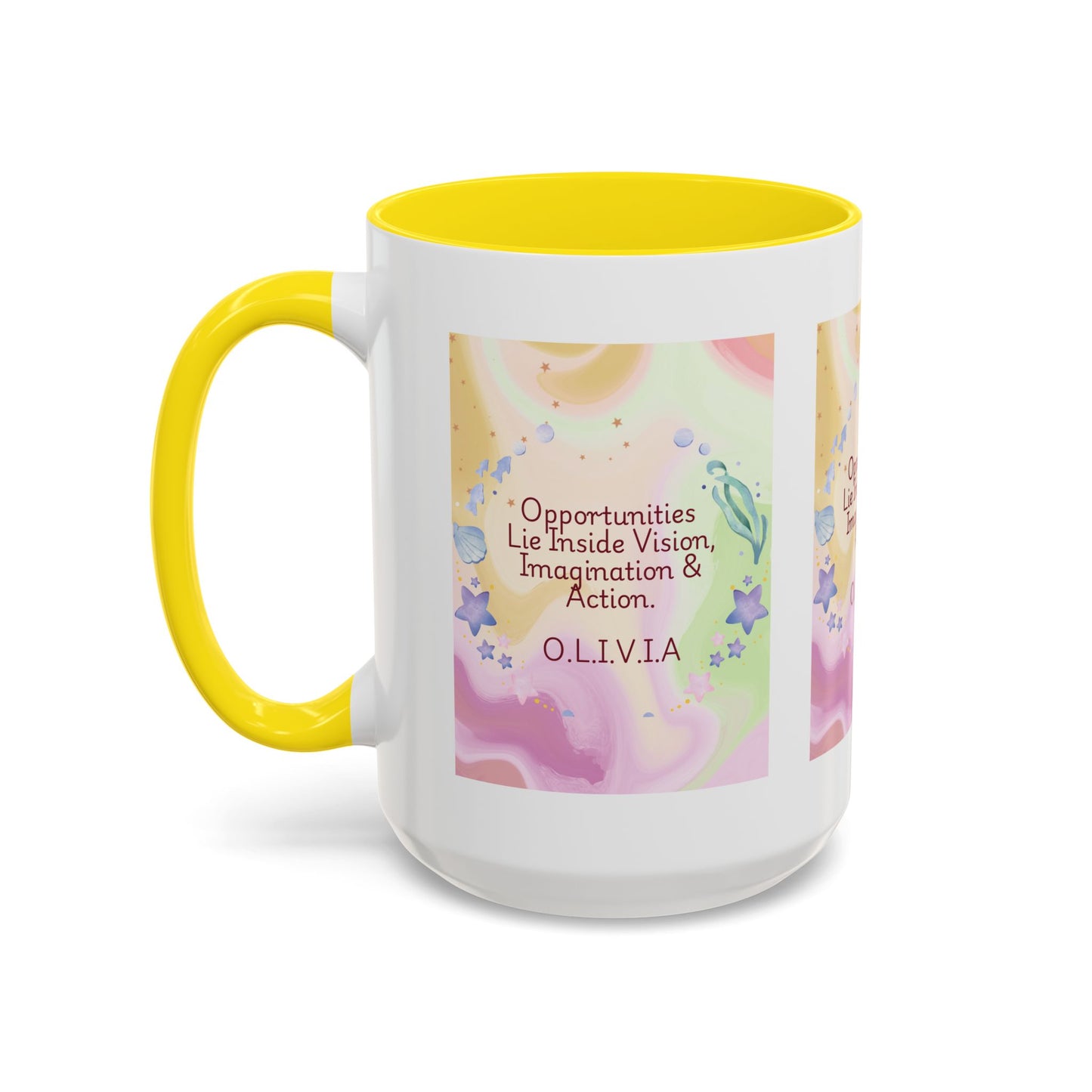 Personalized Ocean Theme Accent Coffee Mug