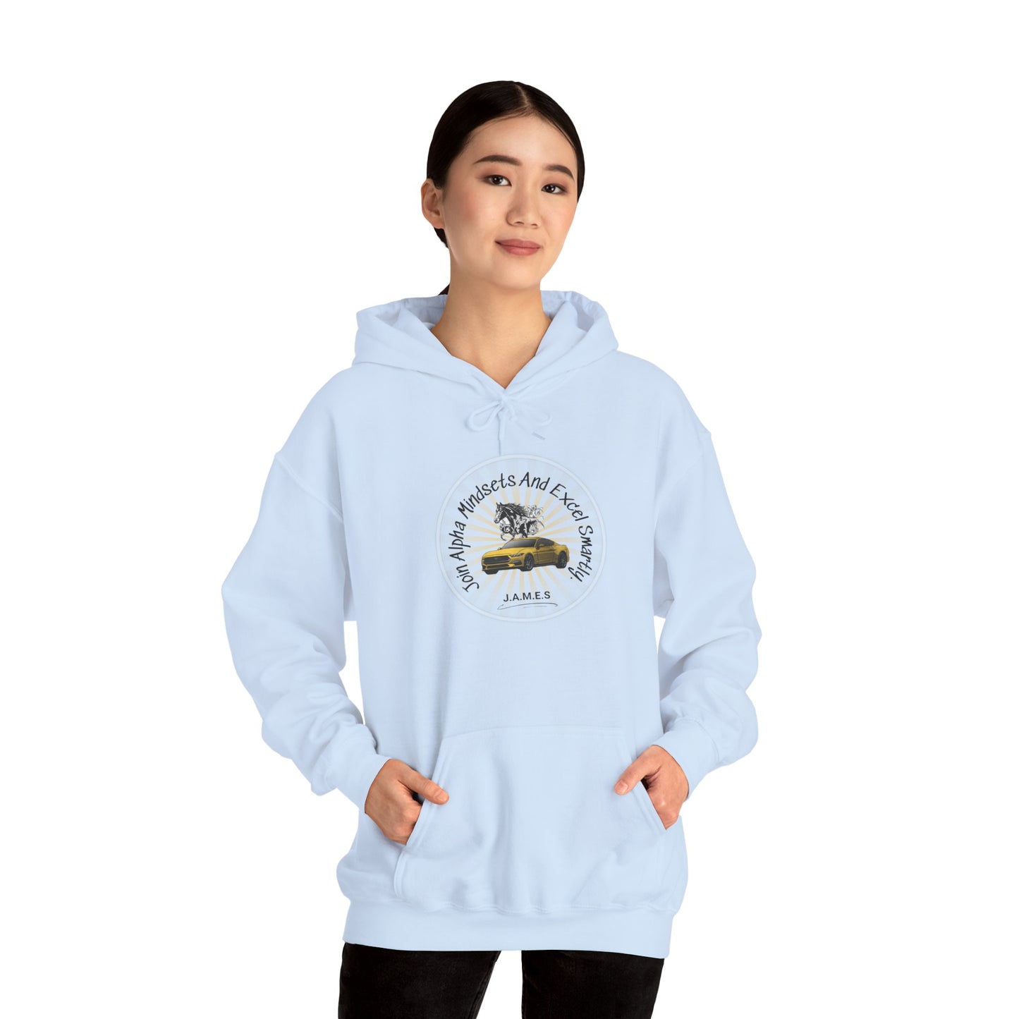 Personalized Car with Horse Hooded Sweatshirt