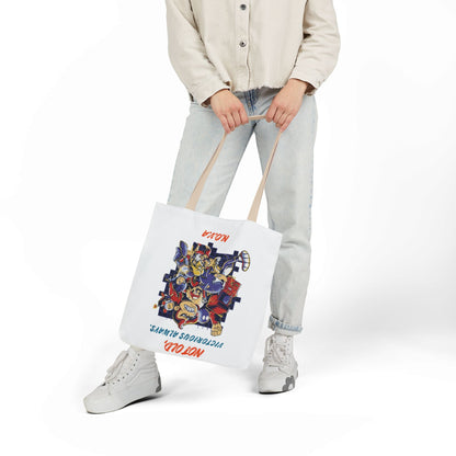 Personalized Initial Quote Cartoon Canvas Tote Custom Name