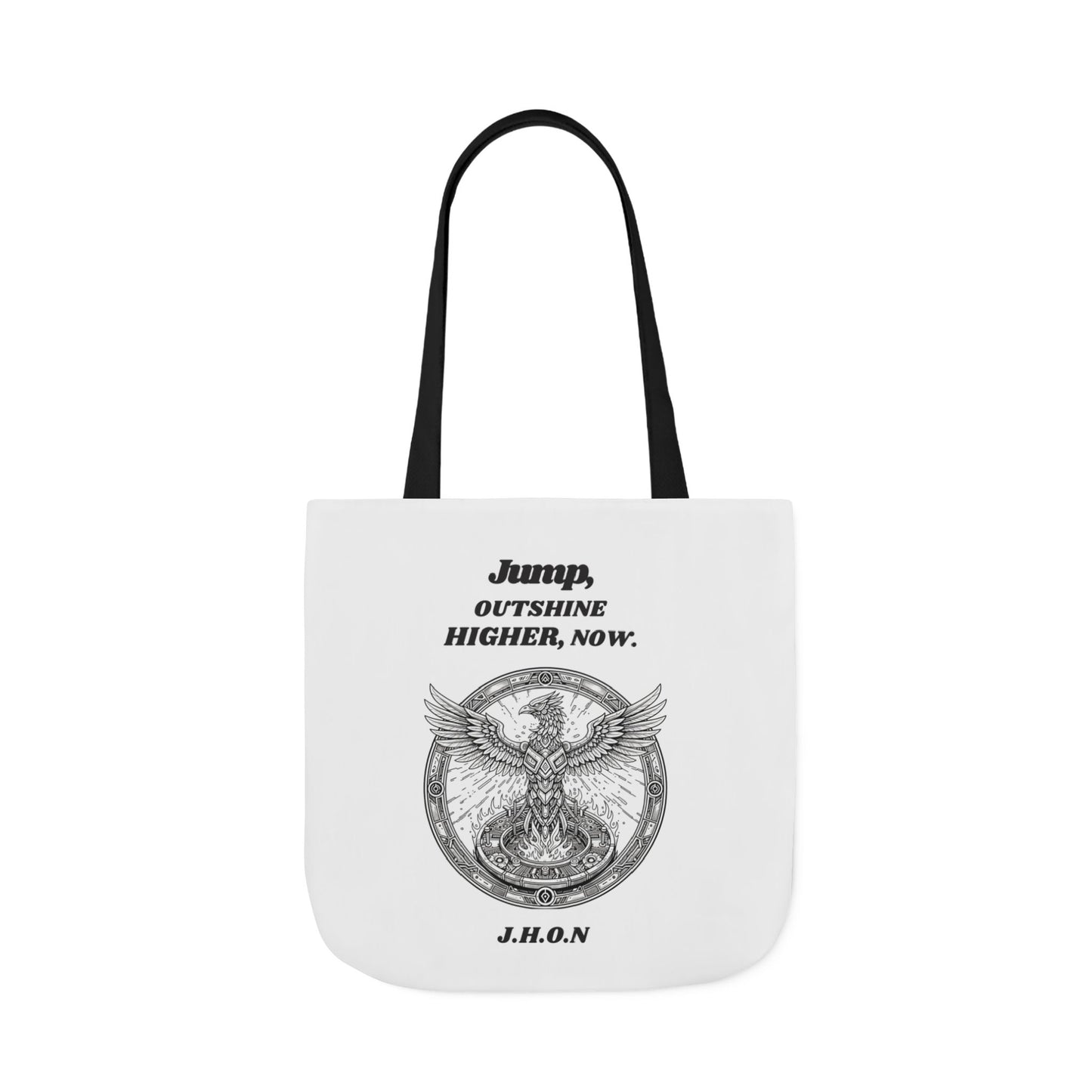 Personalized Initial Quote Circled Eagle Canvas Tote Custom Name
