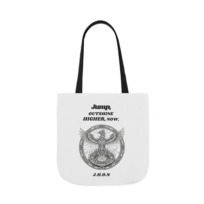 Personalized Initial Quote Circled Eagle Canvas Tote Custom Name