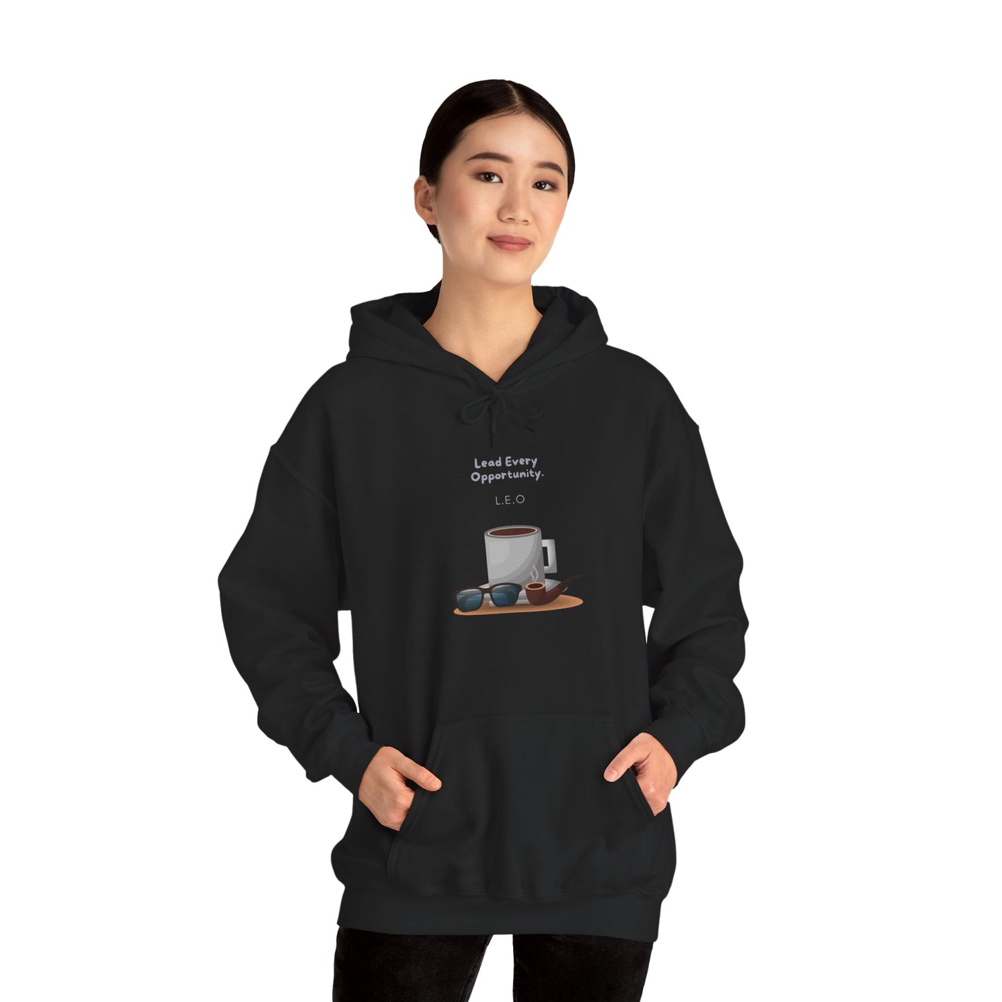 Personalized Coffee and Sunglasses Hooded Sweatshirt