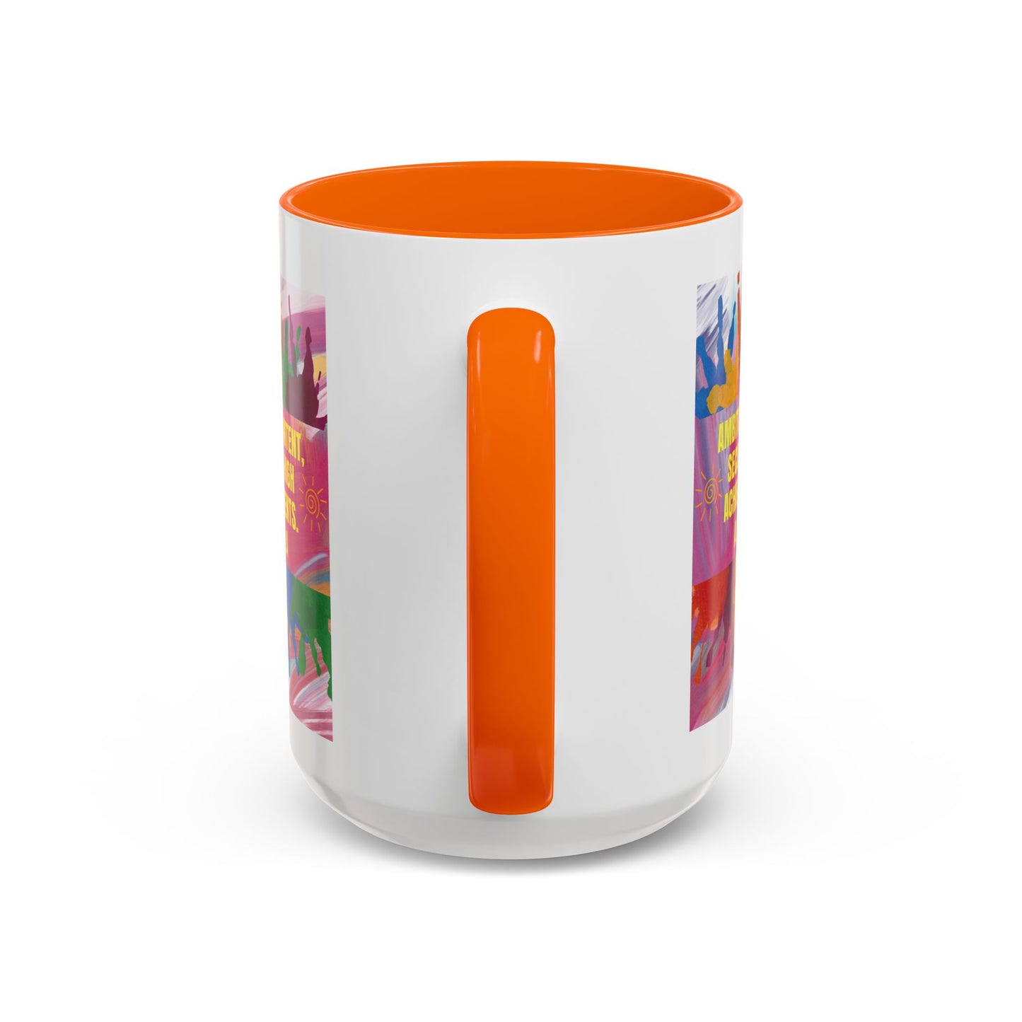 Personalized Initial Colorful Paint Accent Coffee Mug