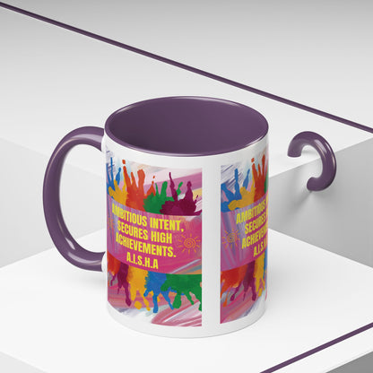 Personalized Initial Colorful Paint Accent Coffee Mug