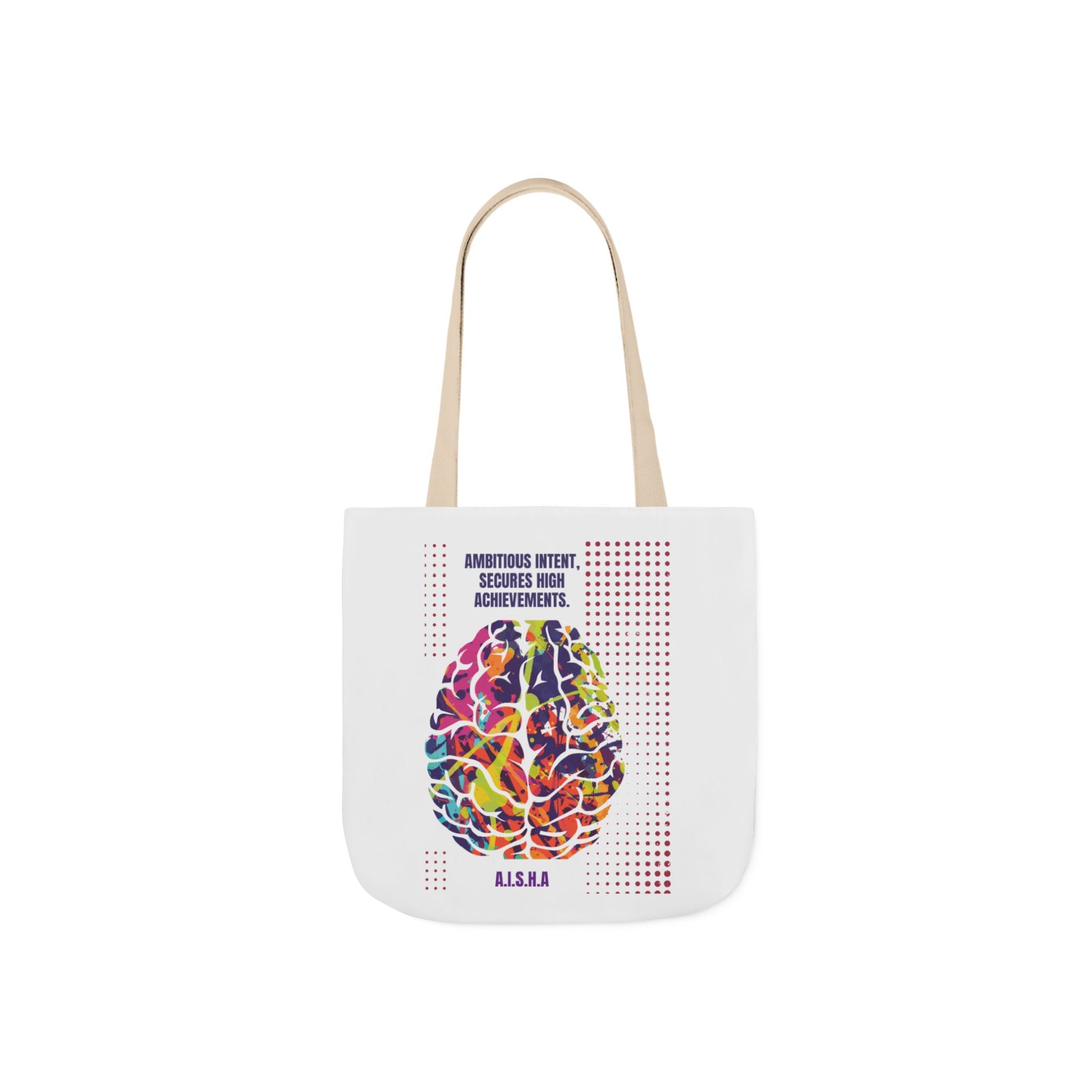 Aesthetic canvas tote bag with custom acrostic name art. Durable, eco-friendly reusable cotton bag featuring a personalized initial quote and minimalist design for sustainable everyday fashion.