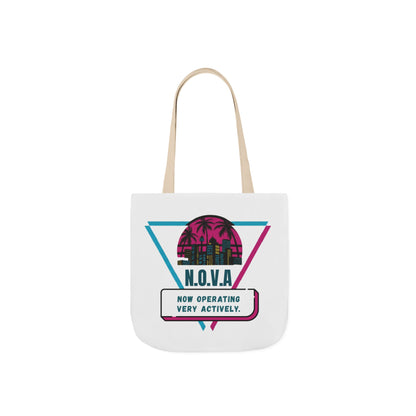Aesthetic canvas tote bag with custom acrostic name art. Durable, eco-friendly reusable cotton bag featuring a personalized initial quote and minimalist design for sustainable everyday fashion.