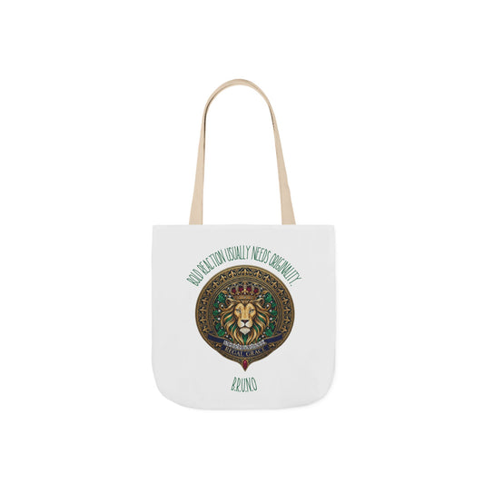 Aesthetic canvas tote bag with custom acrostic name art. Durable, eco-friendly reusable cotton bag featuring a personalized initial quote and minimalist design for sustainable everyday fashion.