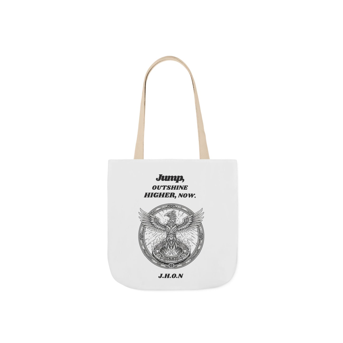 Aesthetic canvas tote bag with custom acrostic name art. Durable, eco-friendly reusable cotton bag featuring a personalized initial quote and minimalist design for sustainable everyday fashion.