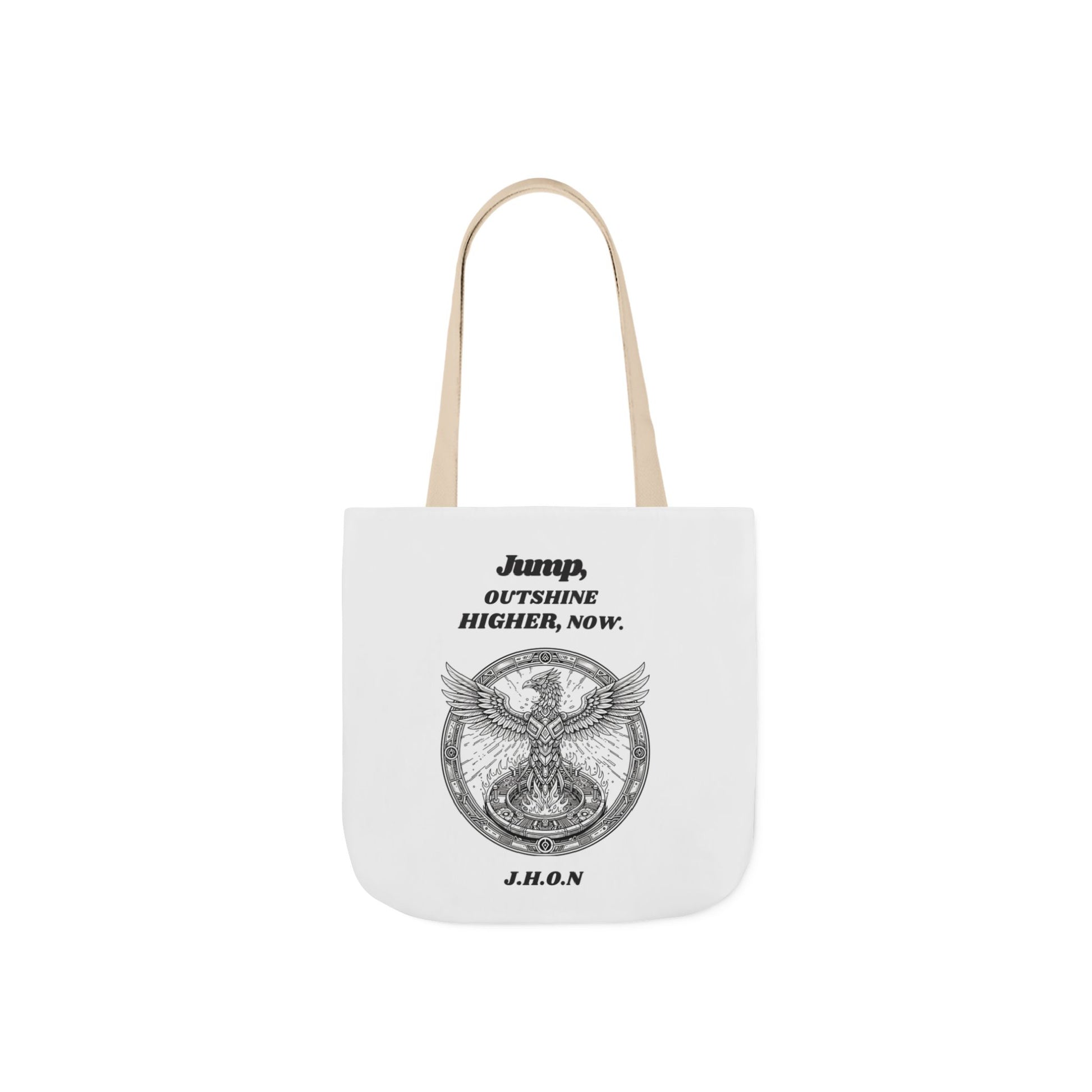 Aesthetic canvas tote bag with custom acrostic name art. Durable, eco-friendly reusable cotton bag featuring a personalized initial quote and minimalist design for sustainable everyday fashion.