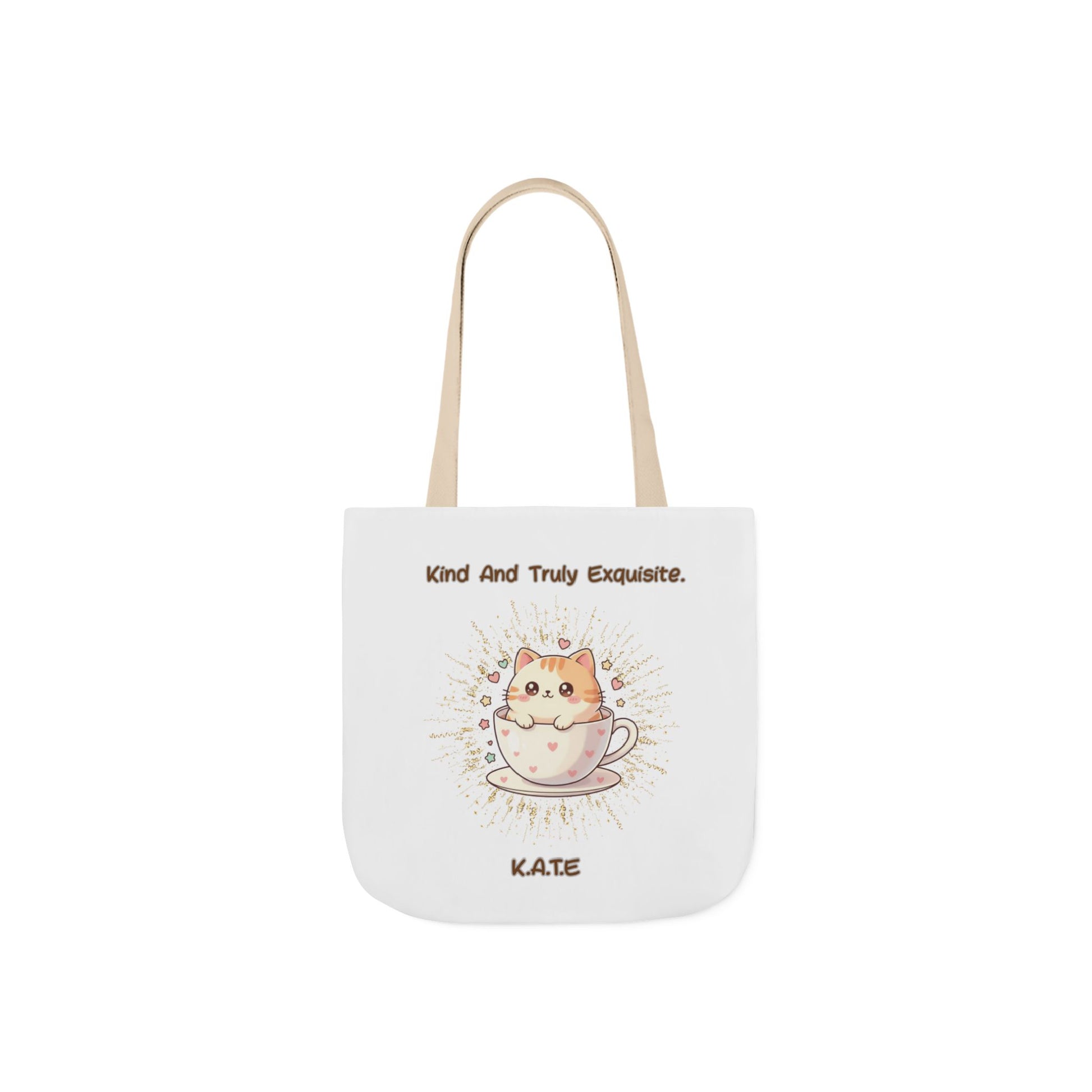 Aesthetic canvas tote bag with custom acrostic name art. Durable, eco-friendly reusable cotton bag featuring a personalized initial quote and minimalist design for sustainable everyday fashion.