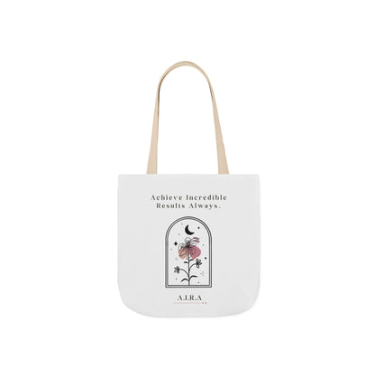 Aesthetic canvas tote bag with custom acrostic name art. Durable, eco-friendly reusable cotton bag featuring a personalized initial quote and minimalist design for sustainable everyday fashion.