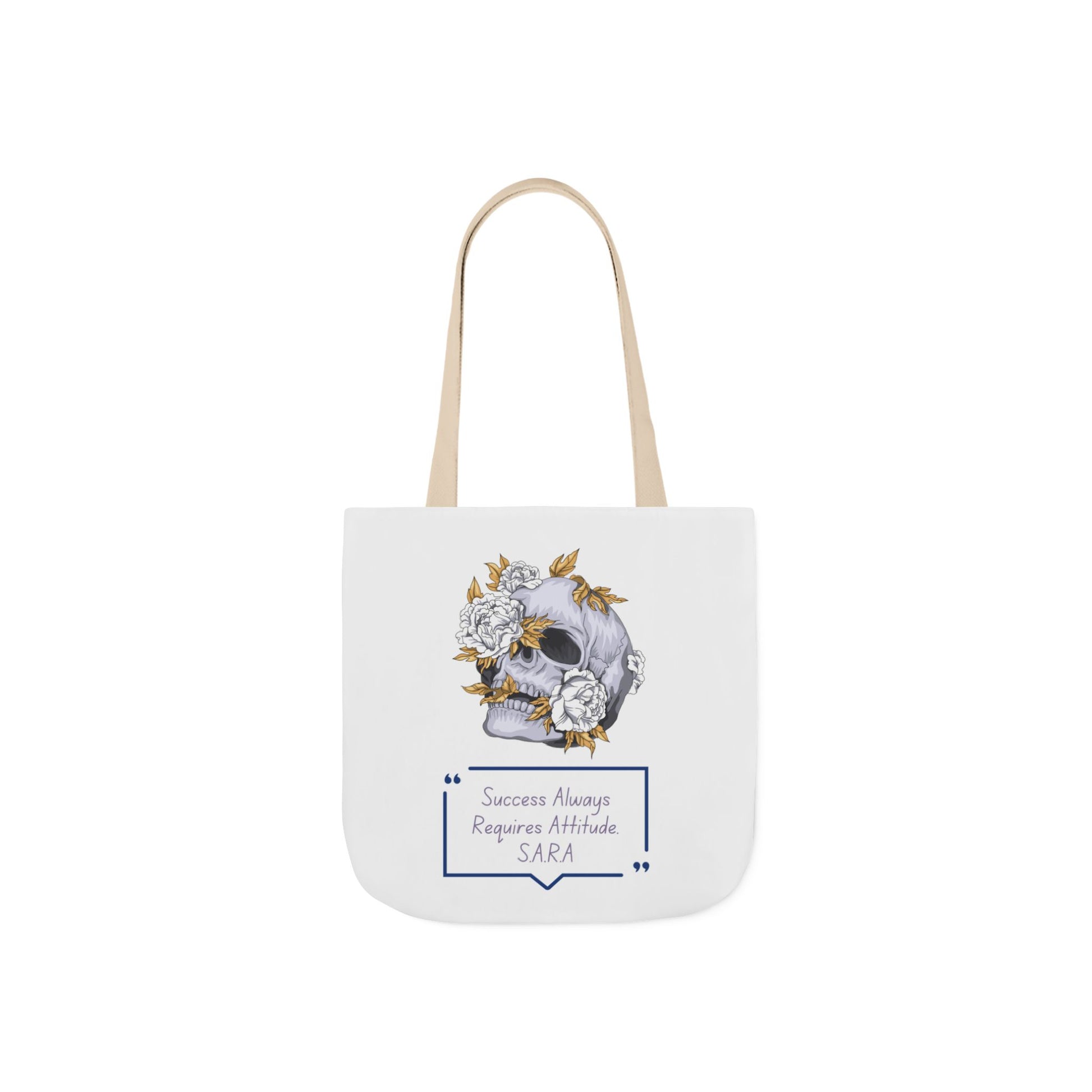 Aesthetic canvas tote bag with custom acrostic name art. Durable, eco-friendly reusable cotton bag featuring a personalized initial quote and minimalist design for sustainable everyday fashion.