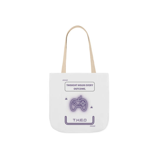 Aesthetic canvas tote bag with custom acrostic name art. Durable, eco-friendly reusable cotton bag featuring a personalized initial quote and minimalist design for sustainable everyday fashion.