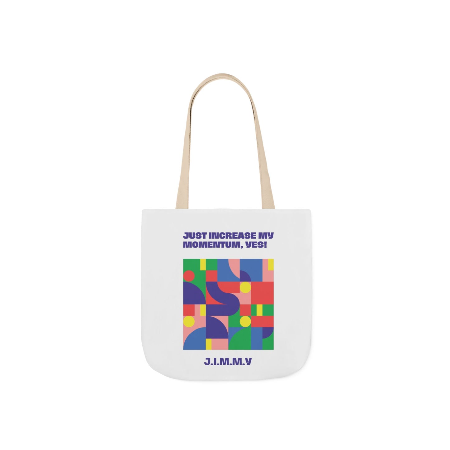 Aesthetic canvas tote bag with custom acrostic name art. Durable, eco-friendly reusable cotton bag featuring a personalized initial quote and minimalist design for sustainable everyday fashion.
