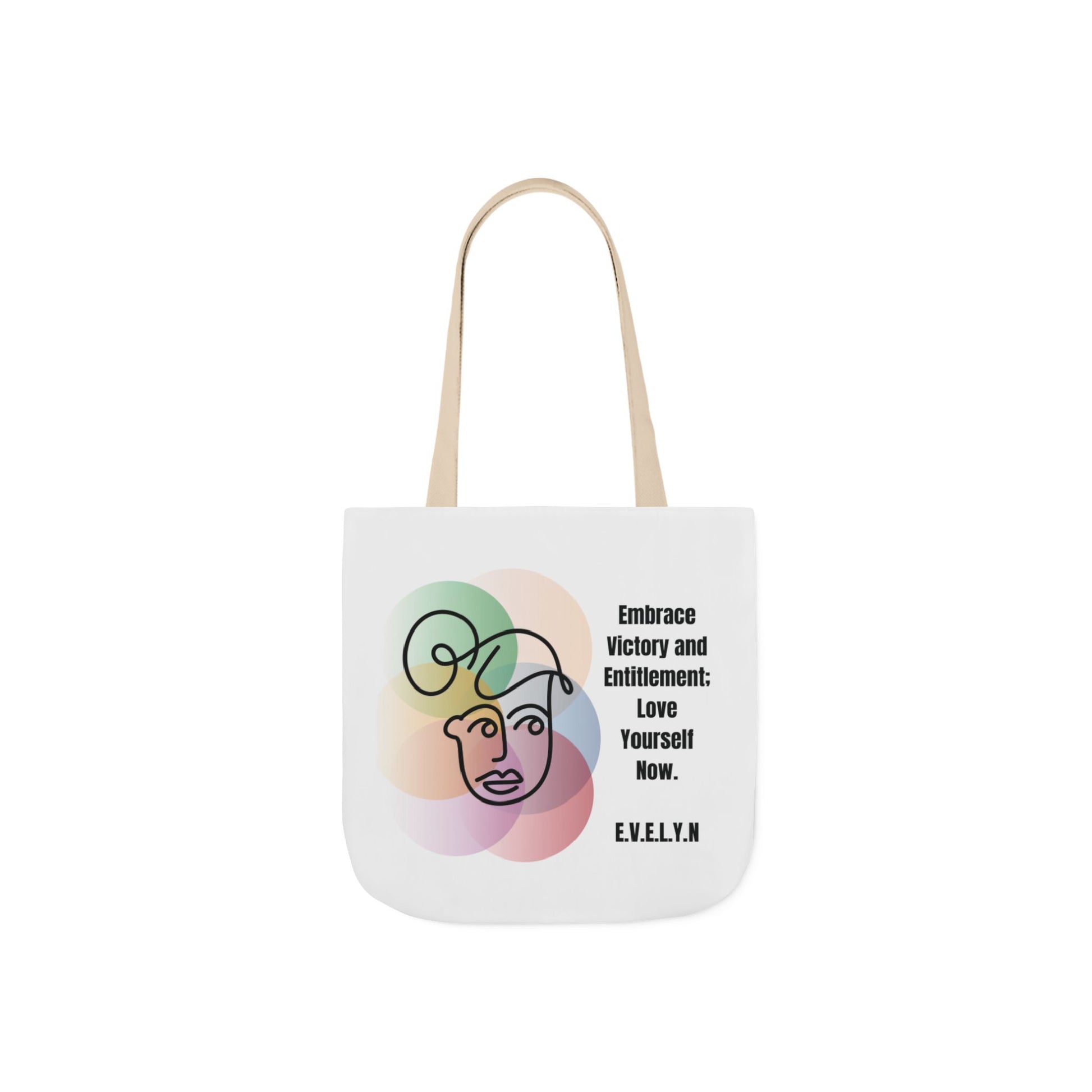 Aesthetic canvas tote bag with custom acrostic name art. Durable, eco-friendly reusable cotton bag featuring a personalized initial quote and minimalist design for sustainable everyday fashion.