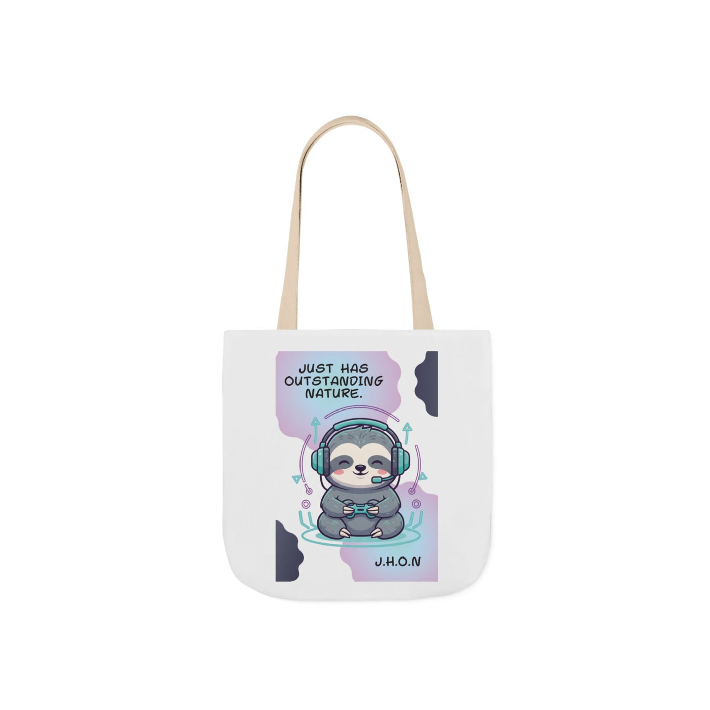 Aesthetic canvas tote bag with custom acrostic name art. Durable, eco-friendly reusable cotton bag featuring a personalized initial quote and minimalist design for sustainable everyday fashion.