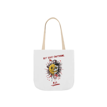 Aesthetic canvas tote bag with custom acrostic name art. Durable, eco-friendly reusable cotton bag featuring a personalized initial quote and minimalist design for sustainable everyday fashion.